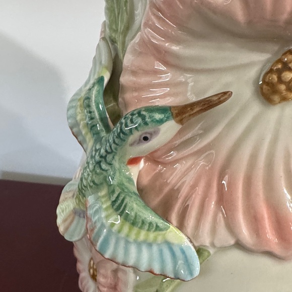 1987 VINTAGE 2 QT FITZ & FLOYD 3D HUMMING BIRD PITCHER - Picture 8 of 9